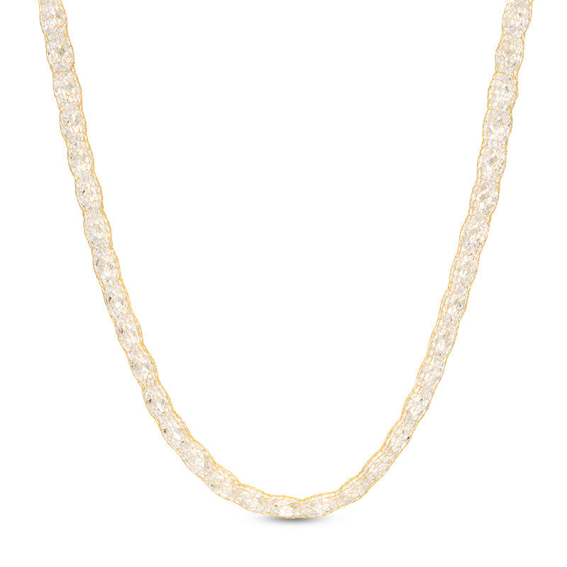 Diamond Bar Mesh Necklace | 14k Gold | EF Collection — EF Collection®