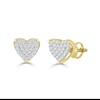 Thumbnail Image 0 of 1/6 CT. T.W. Heart-Shaped Composite Diamond Stud Earrings in 10K Gold