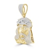 Thumbnail Image 1 of 1/2 CT. T.W. Diamond Jesus Head Necklace Charm in 10K Gold