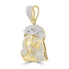 Thumbnail Image 3 of 1/2 CT. T.W. Diamond Jesus Head Necklace Charm in 10K Gold