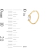 Thumbnail Image 3 of 14K Solid Gold CZ Marquise Solitaire Nose Ring - 20G 5/16&quot;