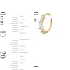 Thumbnail Image 3 of 14K Solid Gold CZ Emerald-Cut and Round Five Stone Nose Hoop - 20G 3/8&quot;