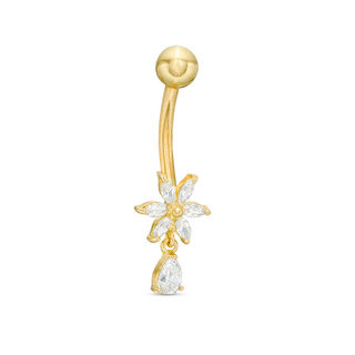 CZ Crown Belly Button Ring – Origami Jewels