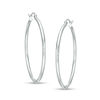 Thumbnail Image 0 of 40mm Hoop Earrings in 14K Tube Hollow White Gold