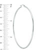 Thumbnail Image 1 of 70mm Tube Hoop Earrings in 14K Tube Hollow White Gold