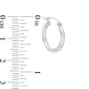 Thumbnail Image 1 of 14K Tube Hollow White Gold Diamond-Cut Hoops