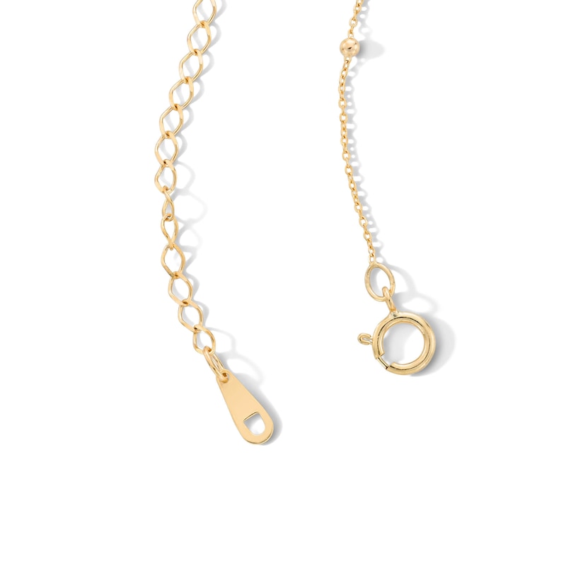 Main Image 2 of Child's Bead Station Necklace in 10K Gold - 15&quot;