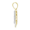 Thumbnail Image 3 of 1/3 CT. T.W. Diamond Beaded Dripping &quot;K&quot; Initial Necklace Charm in 10K Gold