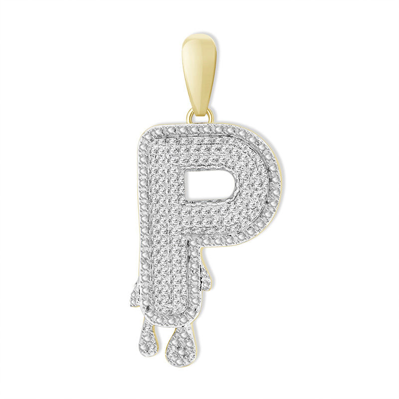 diamond p necklace