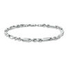 Thumbnail Image 0 of 080 Gauge Rectangle Link and Rope Chain Bracelet in Sterling Silver - 8.5"