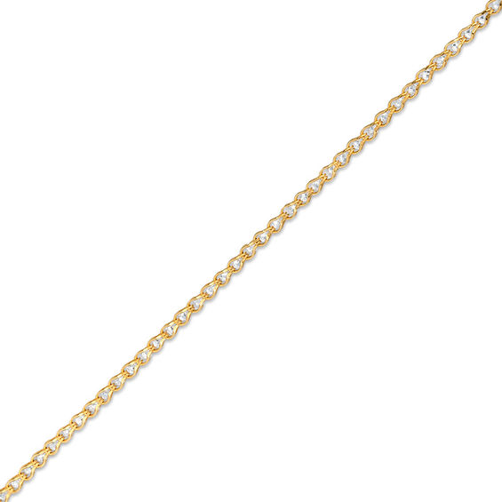 Crystal Caged Chain Bracelet in 10K Gold - 7.5"