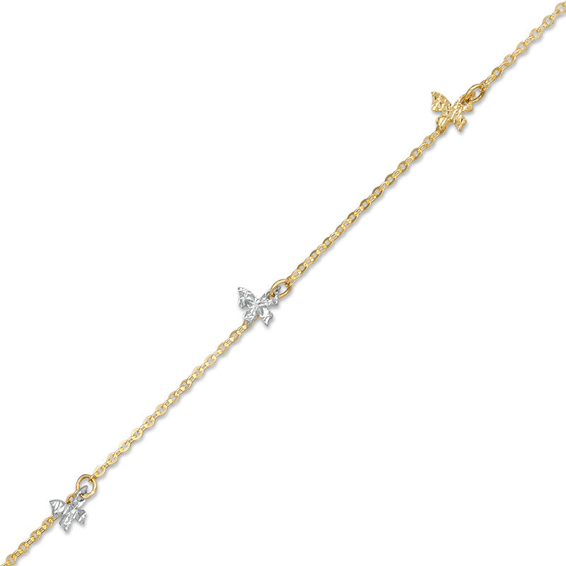 butterfly anklet diamond