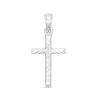 Thumbnail Image 1 of Small Diamond-Cut Cross Necklace Charm in 10K Stamp Hollow White Gold