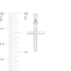 Thumbnail Image 2 of Small Diamond-Cut Cross Necklace Charm in 10K Stamp Hollow White Gold