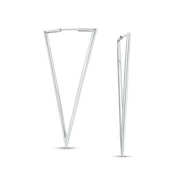 Tube Hollow Sterling Silver Triangle Continuous Hoops