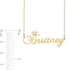 Thumbnail Image 3 of Script Name with Heart Cut-Out Crown Necklace in Sterling Silver with 14K Gold Plate (1 Line)