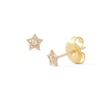 Thumbnail Image 1 of Cubic Zirconia Star Stud Piercing Earrings in 14K Gold