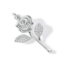 Thumbnail Image 3 of Cubic Zirconia Long Stem Rose Necklace Charm in Solid Sterling Silver