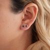 Thumbnail Image 3 of 4mm Black Cubic Zirconia Stud Earrings Set in Solid Sterling Silver