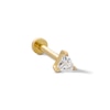 Thumbnail Image 1 of 14K Tube Gold CZ Triangle Barbell - 18G 5/16&quot;