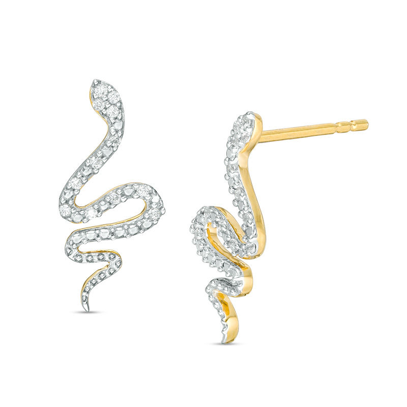 Snake sale diamond earrings