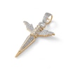 Thumbnail Image 3 of 1/4 CT. T.W. Diamond Angel Dagger Necklace Charm in 10K Gold