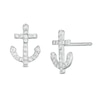 Thumbnail Image 0 of Cubic Zirconia Anchor Stud Earrings in Sterling Silver