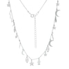 Thumbnail Image 0 of Cubic Zirconia Celestial Charm Necklace in Sterling Silver