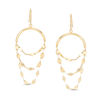 Thumbnail Image 1 of Triple Flat-Link Chain Loop Drop Earrings in 10K Gold