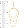 Thumbnail Image 2 of Triple Flat-Link Chain Loop Drop Earrings in 10K Gold