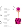 Thumbnail Image 2 of Rose Ion Plated Crystal Iridescent and Pink Belly Button Ring Set - 14G