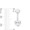 Thumbnail Image 3 of Solid Stainless Steel CZ Two-Piece Belly Button Ring Set - 14G