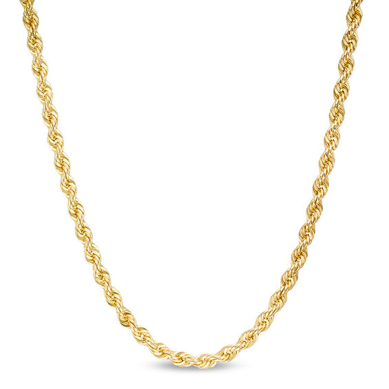 Gauge Rope Chain Necklace in 10K Gold