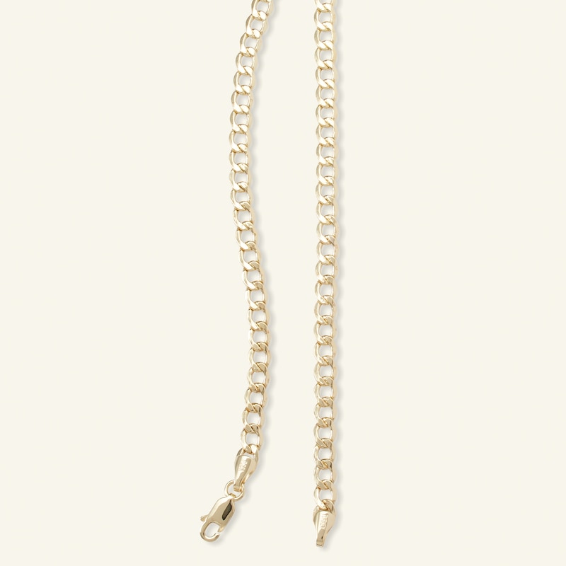 Main Image 2 of 100 Gauge Curb Chain Necklace in 10K Hollow Gold - 26&quot;