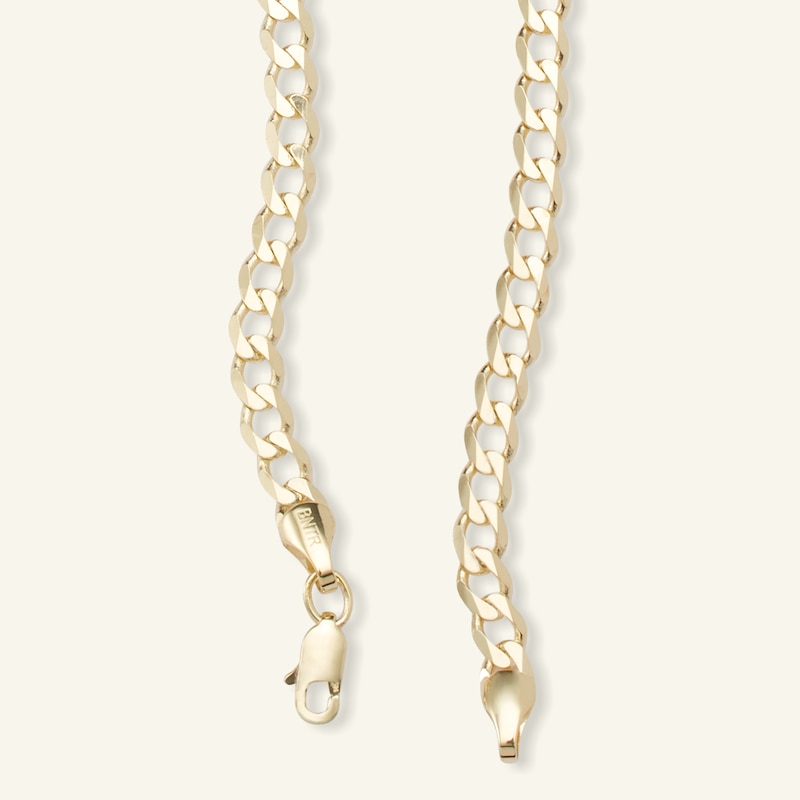 100 Gauge Diamond-Cut Curb Chain Necklace in 14K Solid Gold - 22"