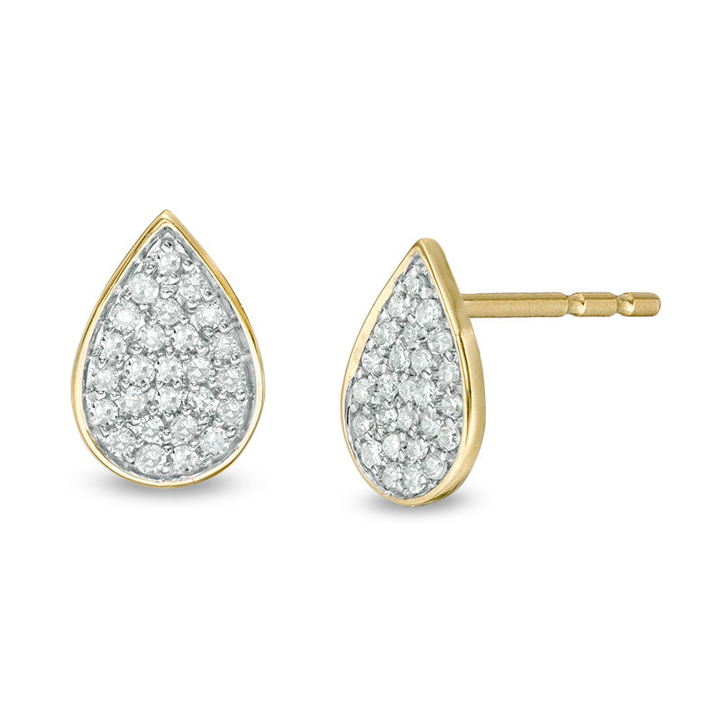 Mini teardrop stud earrings by Skomer Studio | Finematter