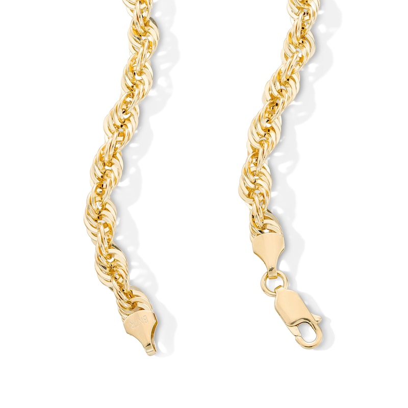 Main Image 5 of 10K Hollow Gold Rope Chain - 22&quot;