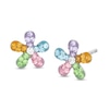 Thumbnail Image 0 of Child's Multi-Color Crystal Flower Stud Earrings in Sterling Silver