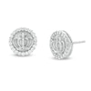 Thumbnail Image 0 of Cubic Zirconia Frame Crown Stud Earrings in Sterling Silver