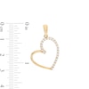 Thumbnail Image 2 of Cubic Zirconia Tilted Heart Necklace Charm in 10K Solid Gold