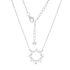 Thumbnail Image 1 of Cubic Zirconia Open Sunburst Necklace in Sterling Silver