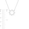 Thumbnail Image 2 of Cubic Zirconia Open Sunburst Necklace in Sterling Silver