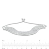 Thumbnail Image 2 of Cubic Zirconia Multi-Row Bolo Bracelet in Sterling Silver - 10.5&quot;