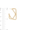 Thumbnail Image 1 of Diamond-Cut Double Square Hoop Earrings in 10K Gold