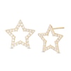 Thumbnail Image 1 of Cubic Zirconia Star Stud Earrings in 10K Gold