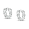 Thumbnail Image 0 of Curb Chain Huggie Hoop Earrings in Sterling Silver