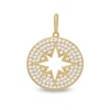 Thumbnail Image 0 of Cubic Zirconia Disc with Cut-Out North Star Necklace Charm in 10K Gold