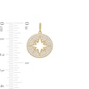 Thumbnail Image 1 of Cubic Zirconia Disc with Cut-Out North Star Necklace Charm in 10K Gold