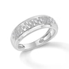 Thumbnail Image 2 of 1/20 CT. T.W. Diamond Checkerboard Wedding Band in Sterling Silver