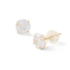 Thumbnail Image 1 of 6mm Iridescent Cubic Zirconia Solitaire Stud Earrings in 14K Gold